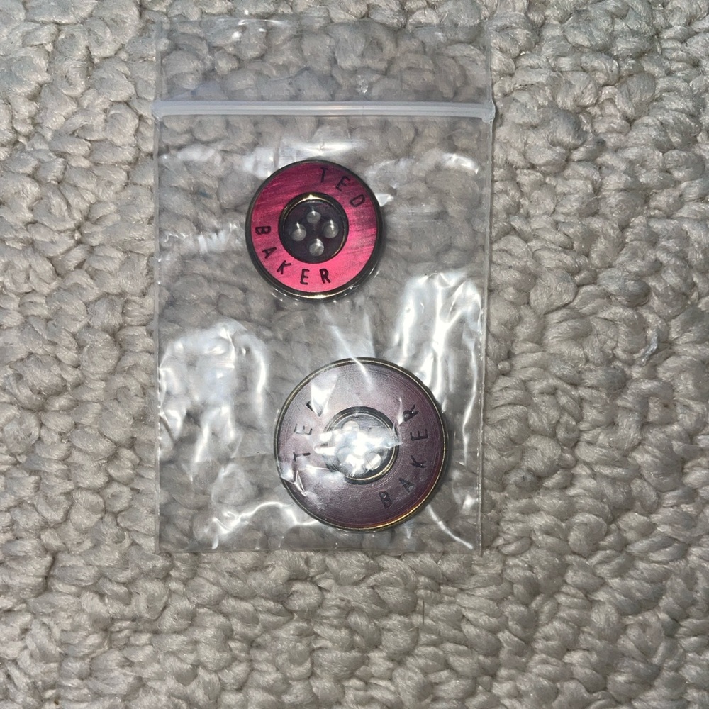 Ted Baker Purple Eggplant Spare Button Set